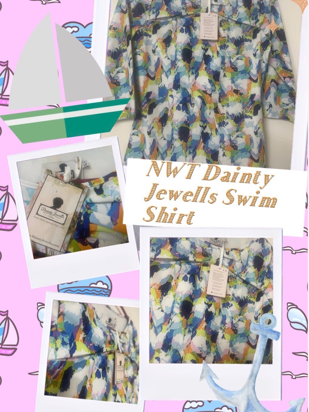 NWT Dainty Jewells Swim Shirt